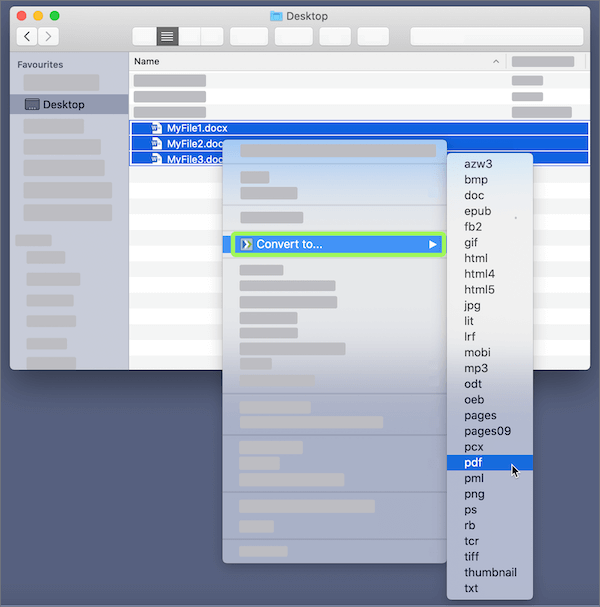 How to convert multiple files screenshot